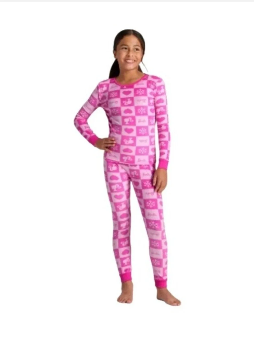 Barbie Pink Logo Pajama Set with Matching Purse & Earrings